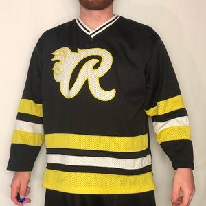 Y2K Hockey Jersey Black & Yellow Rawlings
